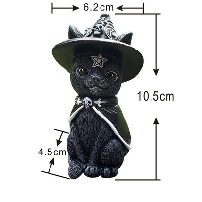 Mini figura decorativa gato negro oculto Purrah Witches