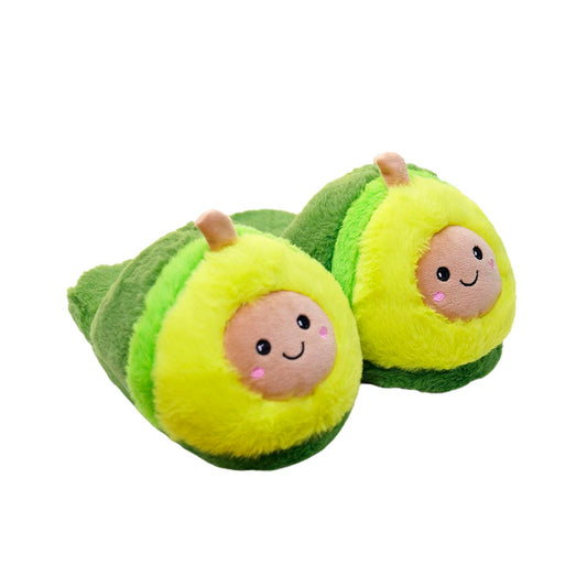 Pantuflas 3D Palta carita kawaii cute aguacate avocado
