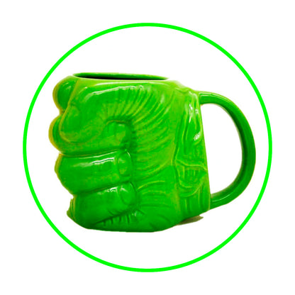 Tazón Taza 3d Cerámica Puño Hulk Marvel (estoykuku)