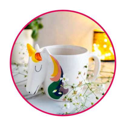 Taza Unicornio Ceramica 3d Kawaii