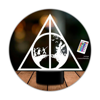 Lámpara 3D leyenda Reliquias de la muerte Harry Potter
