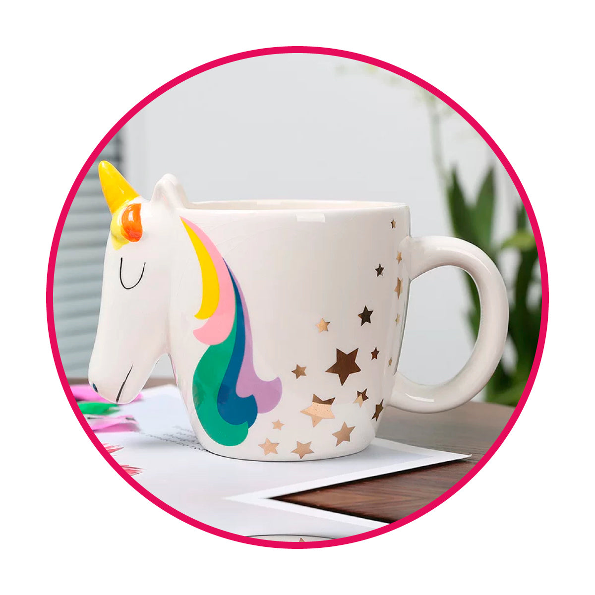 Taza Unicornio Ceramica 3d Kawaii