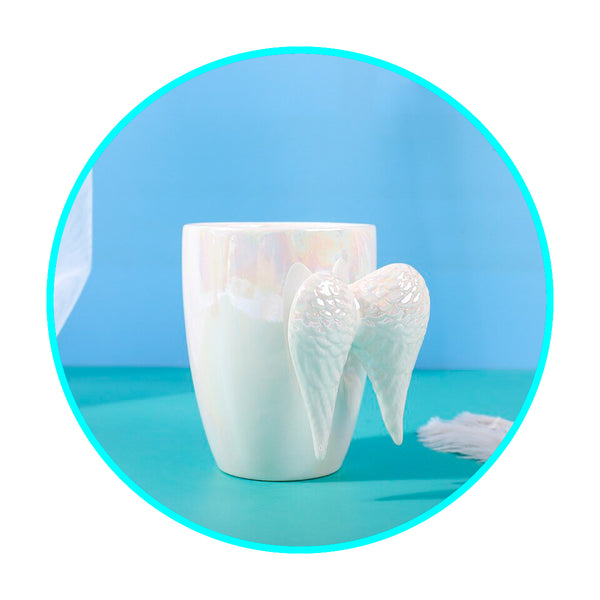 Tazón 3D Alas de angel Tornasol Mug
