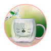 Taza tazón de vidrio c/infusor gato (estoykuku)