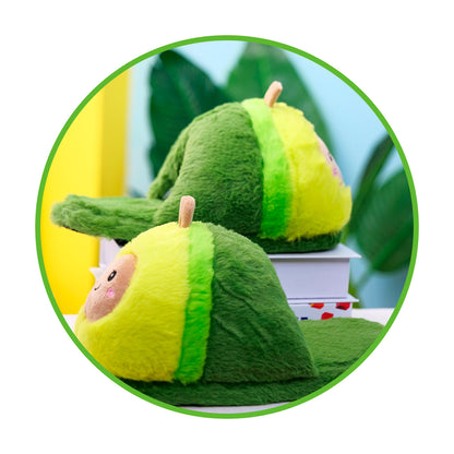 Pantuflas 3D Palta carita kawaii cute aguacate avocado