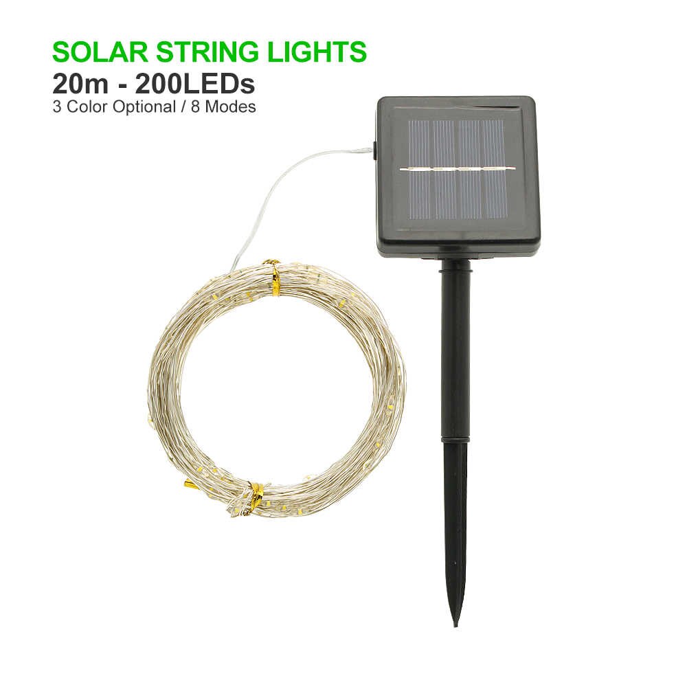 Guirnaldas Solar 200 Micro Led Hadas 22 M Fairy light