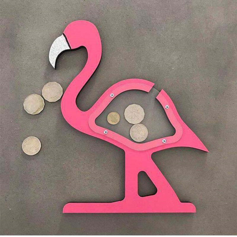 Alcancía Flamenco  Madera Flamingo Kawaii