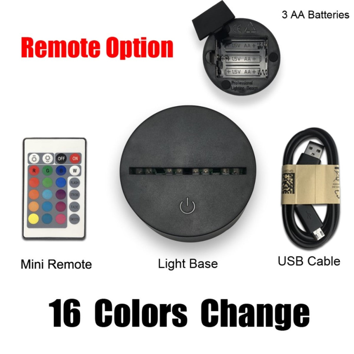Lámpara 3D BTS BTS21 16 colores control remoto estoykuku