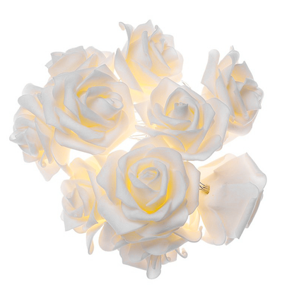 Luces Rosas Blancas Luz Calida Led 1,8 M Decoración A Pilas