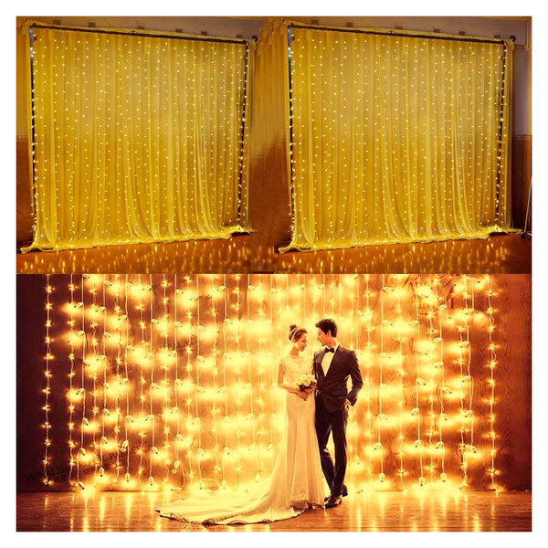 Cortinas 300 Led Cálida 4,5 M X 3 M  Matri Eventos Estoykuku