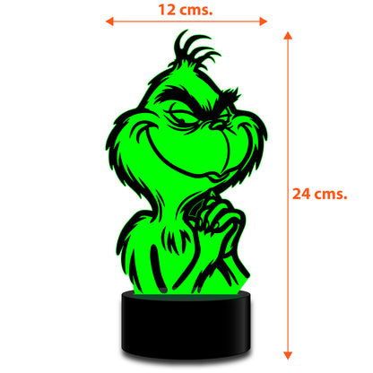 Lámpara led 3D El Grinch odia la navidad