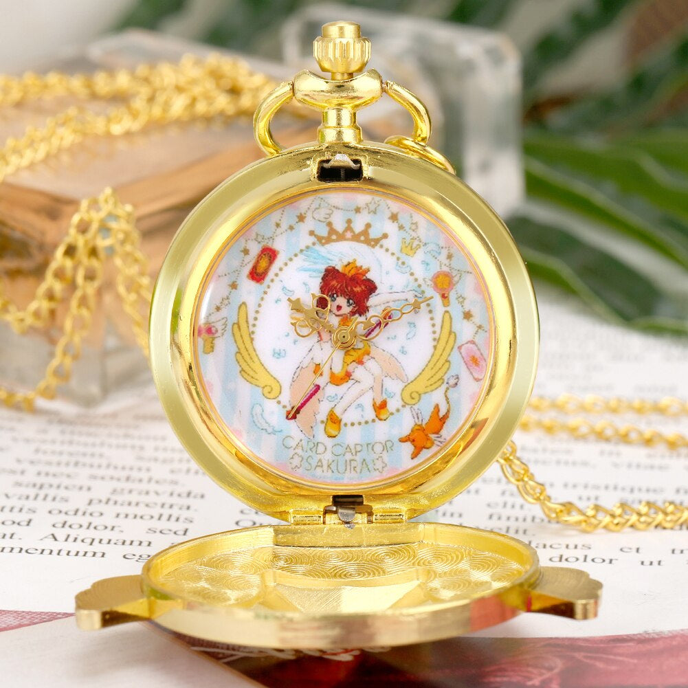 Reloj De Bolsillo vintage Sakura card captor corazon mod3