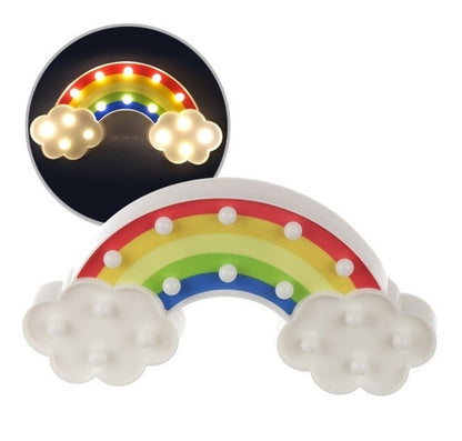 Lámpara 3d Arcoiris Unicornio Pilas Kawaii Candy Bar