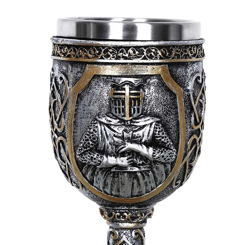 Caliz Copa Resina Caballero Medieval Templario