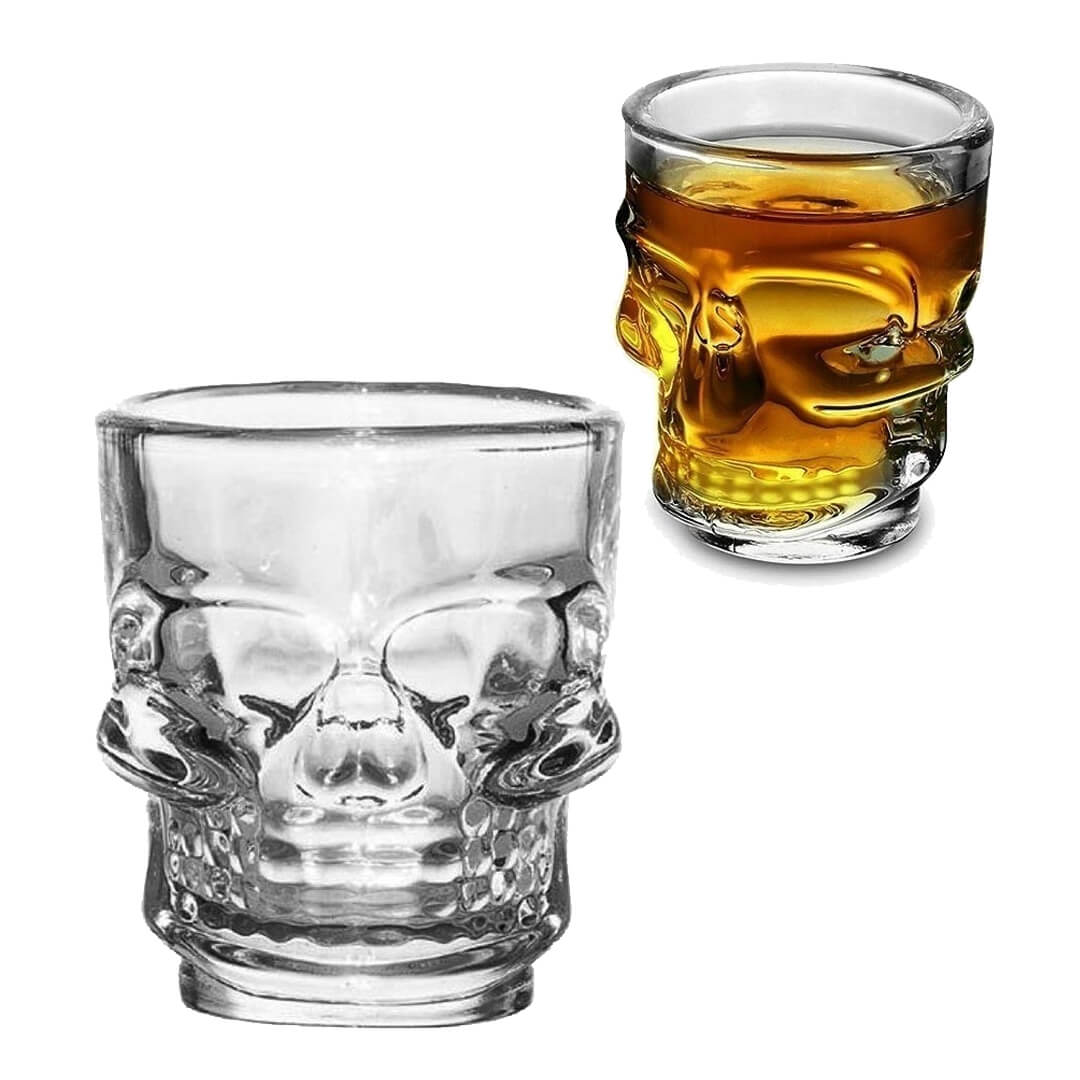 Set  4 Shot Vidrio Calavera Tequila Cortito