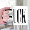 Tazón Taza cerámica blanco  F uck  F-UCK MUG