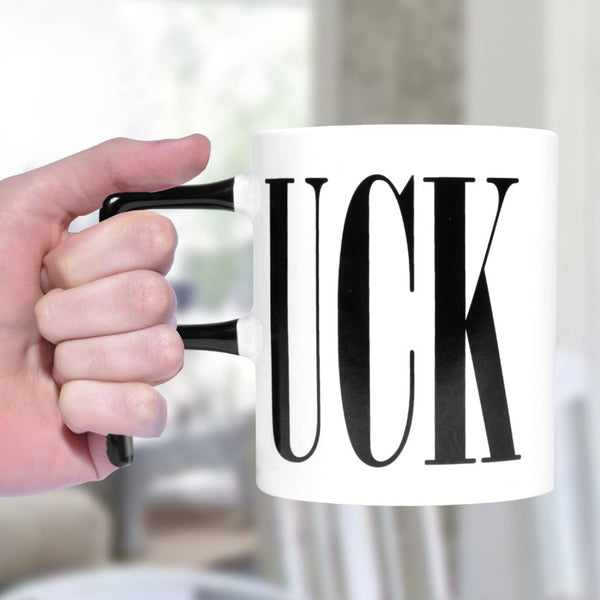 Tazón Taza cerámica blanco  F uck  F-UCK MUG