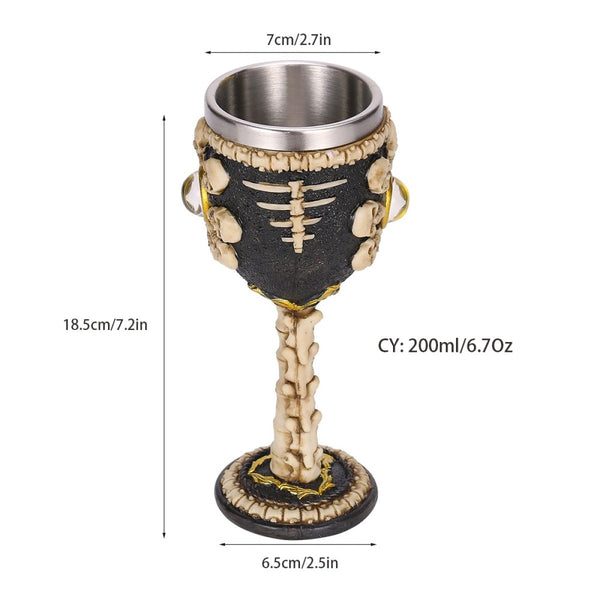 Copa caliz Resina  ojo con calavera