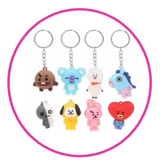 LLavero 3D silicona BTS k Pop BTS21 Tata Rj chimmy koya