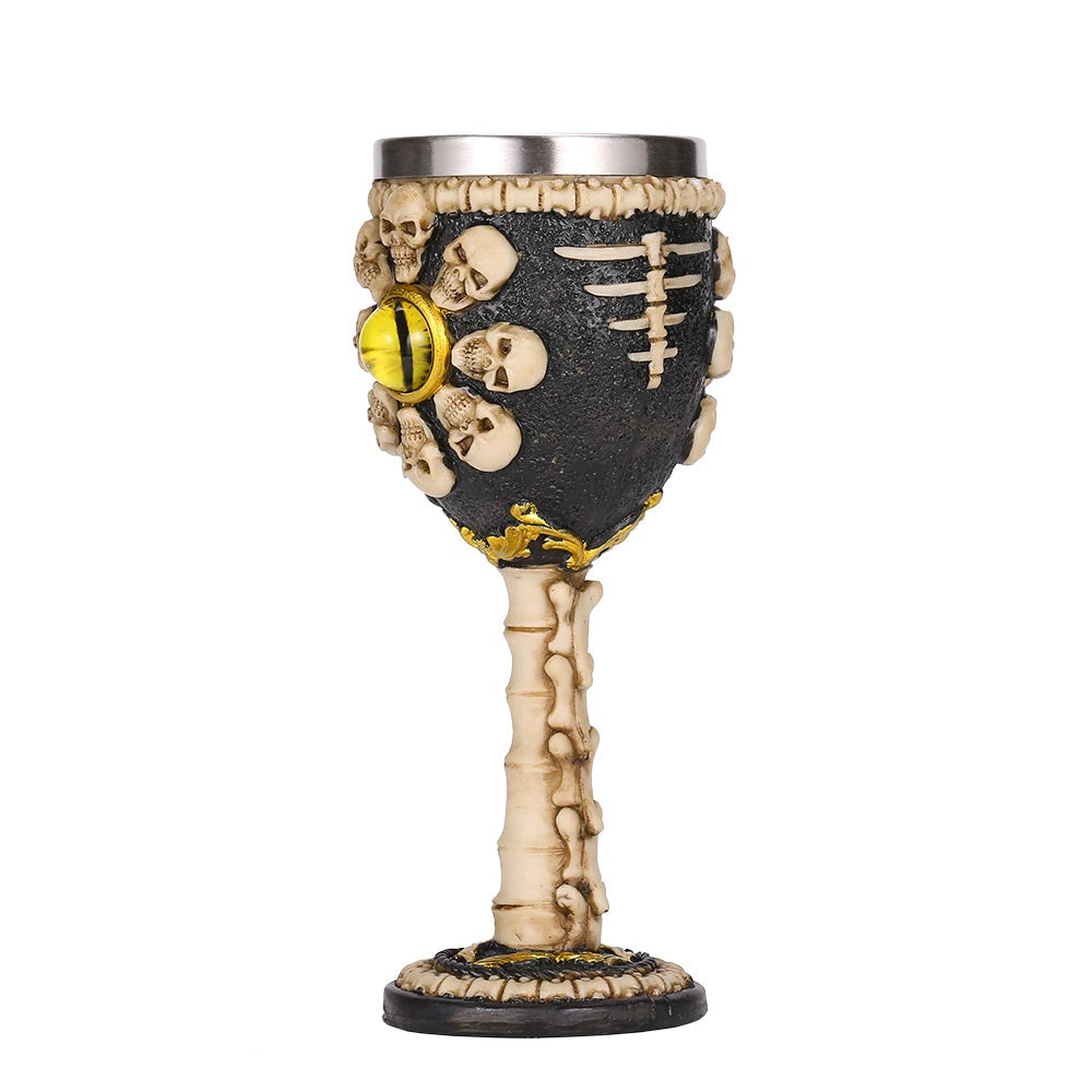 Copa caliz Resina  ojo con calavera