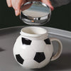 Tazón 3D Cerámica Pelota Balón de Fútbol con tapa