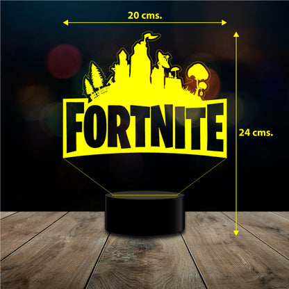 Lámpara 3d Led 7 Colores Touch juego Fortnite control Remoto