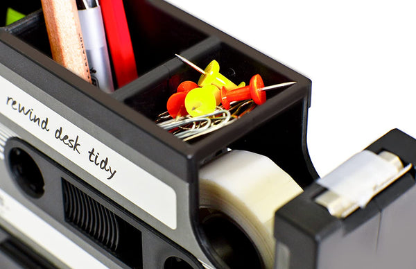 Lapicero Organizador Retro Cassette Dispensador Escritorio