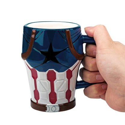 Taza Tazón Mug Cerámica 3d Capitán America Avengers Marvel