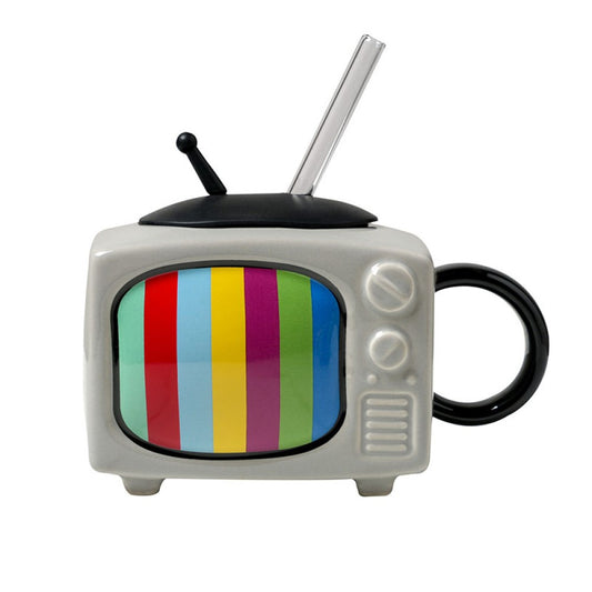 Tazón 3D cerámica TV vintage televisor retro