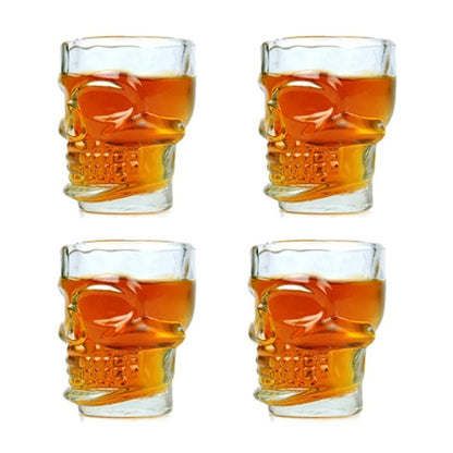 Set  4 Shot Vidrio Calavera Tequila Cortito
