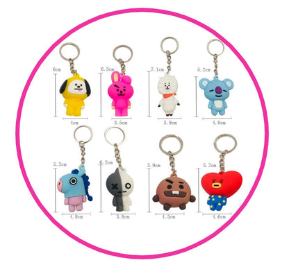 LLavero 3D silicona BTS k Pop BTS21 Tata Rj chimmy koya