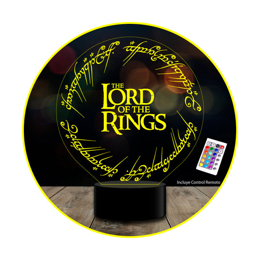 Lampara 3D Lord of the Ring  el señor de los anillos Control