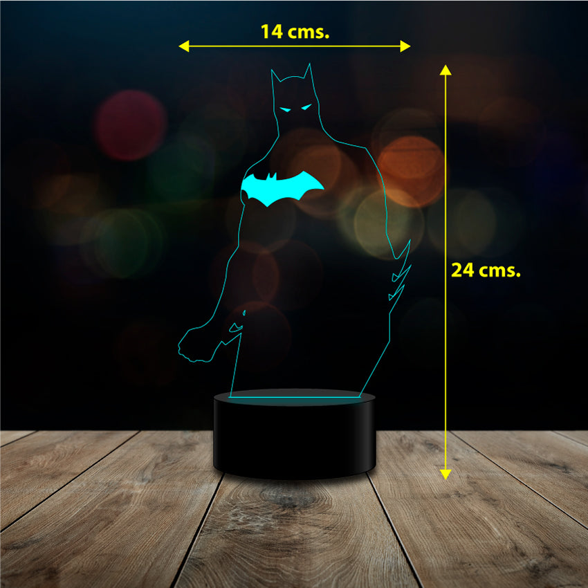 Lampara 3D Batman 2 Murciélago control remoto