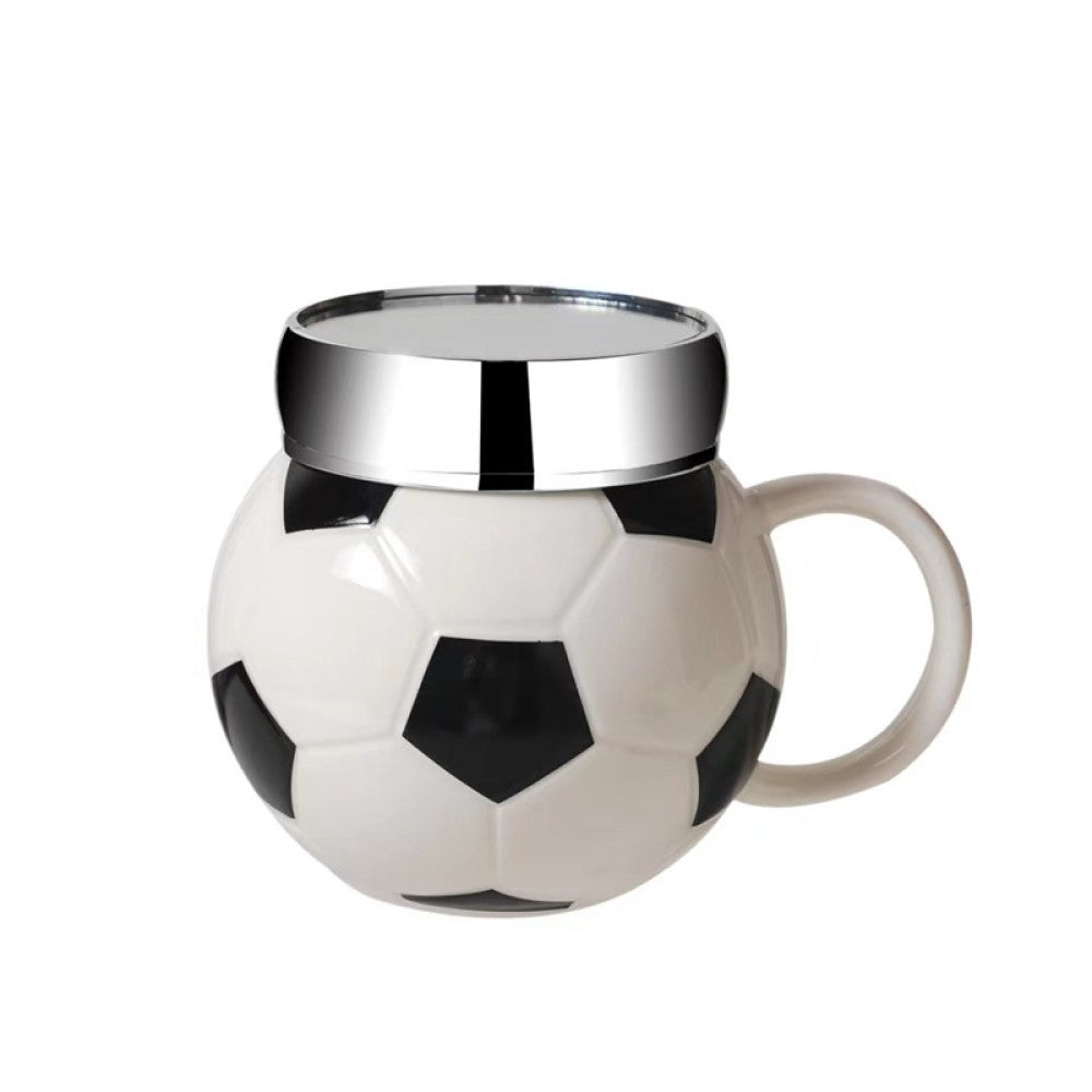 Tazón 3D Cerámica Pelota Balón de Fútbol con tapa