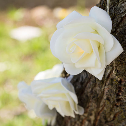 Luces Rosas Blancas Luz Calida Led 1,8 M Decoración A Pilas