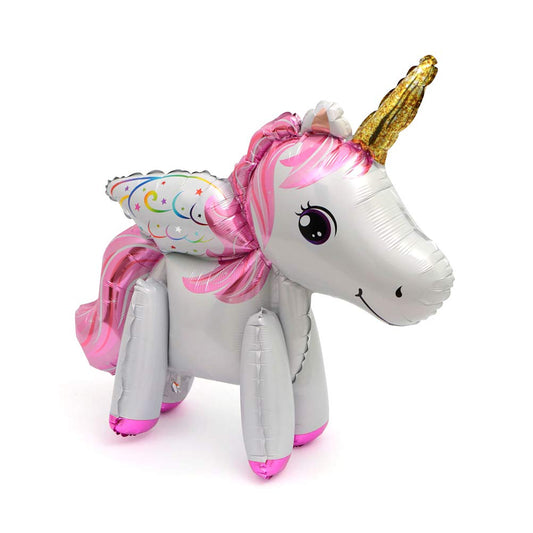 Globo Unicornio 3d Alas 53 X 58 Cm Kawaii Cotillon