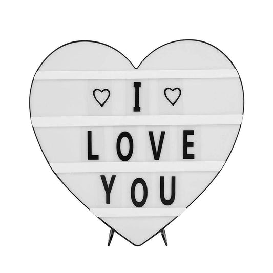 Lightbox Corazón Pizarra en forma de corazón