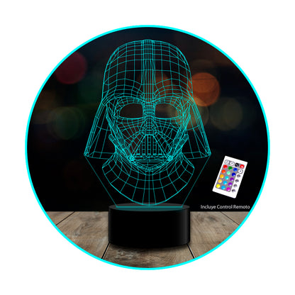 Lámpara 3d Darth Vader Star Wars  Acrilico Transparente
