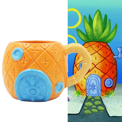 Tazón cerámica 3D casa piña Bob Esponja pantalones cuadrado