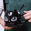 Tazon Xl gato negro luna creciente Sailor moon plato cuchara