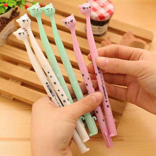 Set De 4 Lápices Gatitos Gato Kawaii (estoykuku)