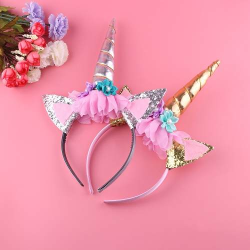 Cintillo Unicornio Glitter Brillante Niña  Despedida Soltera