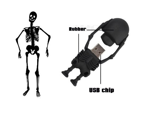 Usb Pendrive Esqueleto Calavera Halloween 16 Gb (estoykuku)