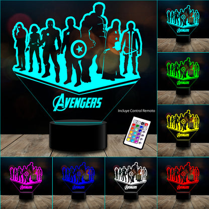 Lámpara 3d Avengers Iron man black Marvel Estoykuku