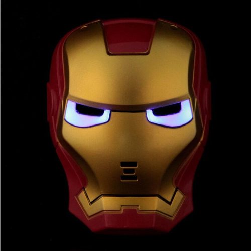 Mascara Halloween Ironman Luces Avengers Disfraz Niño