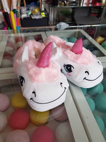 Set 2 Pantuflas De Unicornio Kawaii