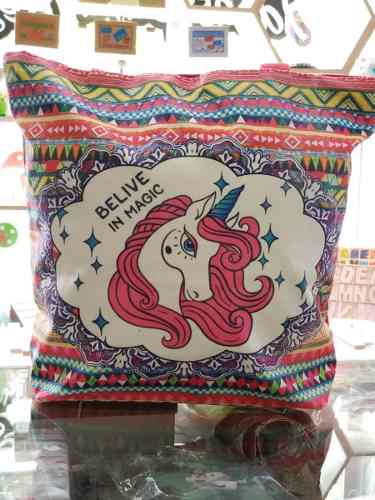 Bolso Playa Piscina Unicornio Glitter Brillo  Kawaii