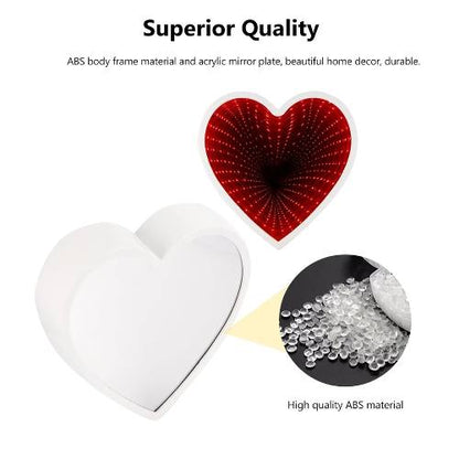 Lámpara Decoracion Corazón Espejo Luz Infinita