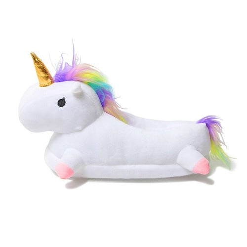 Pantuflas Blancas Exclusivas Unicornio Kawaii