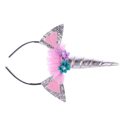 Cintillo Unicornio Glitter Brillante Niña  Despedida Soltera